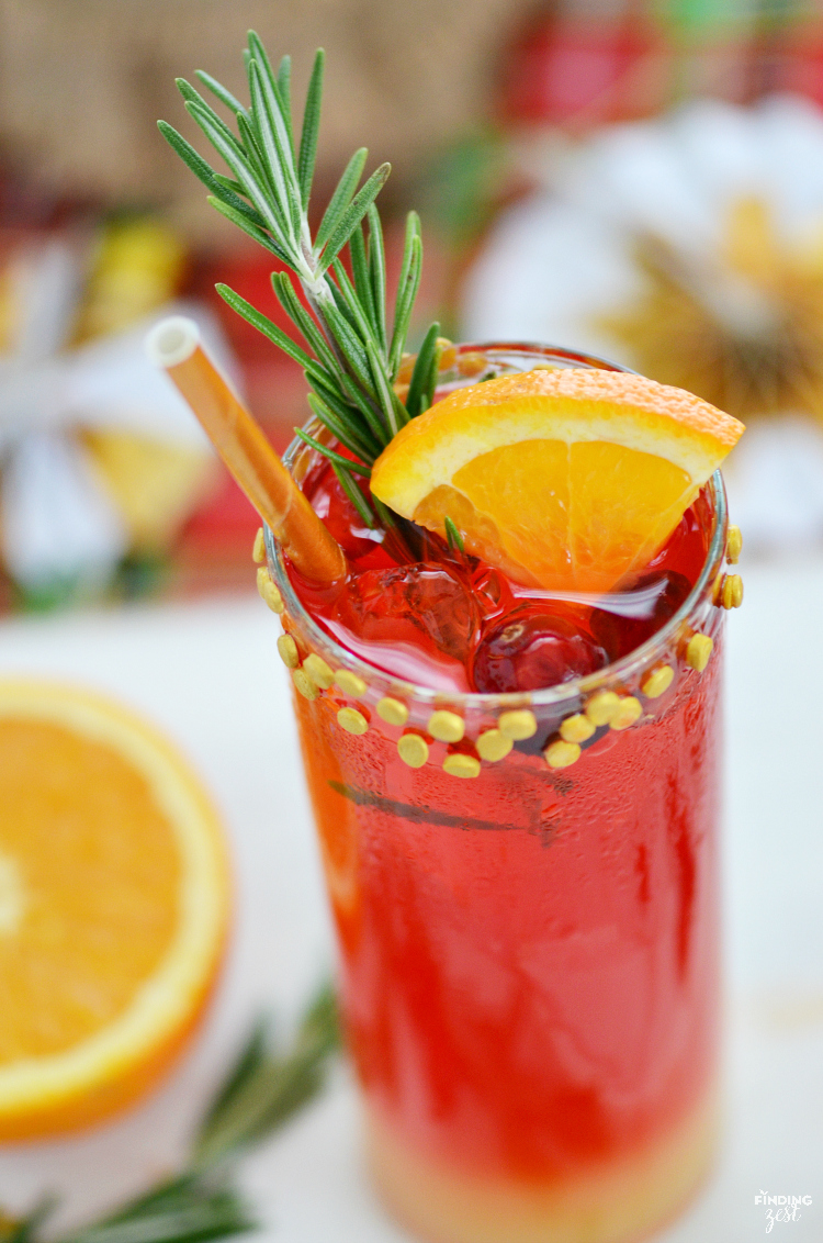 Holiday Sparkler Drink Recipe - Finding Zest