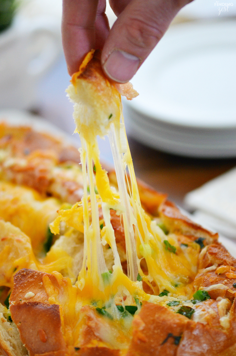 Cheesy Bacon Pull Apart Bread Appetizer