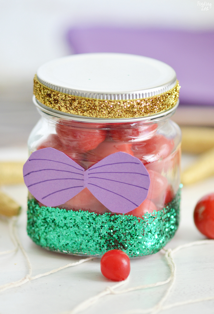 Little Mermaid Party Favors: DIY Glitter Jar - Finding Zest