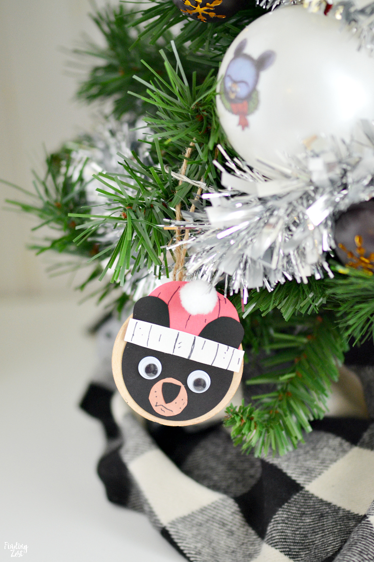 Get step by step instructions to make this fun black bear ornament craft inspired by the children's book Santa Bruce by Ryan T. Higgins.This is a great Christmas craft for kids or adults who love bears or are fans of Bruce!
