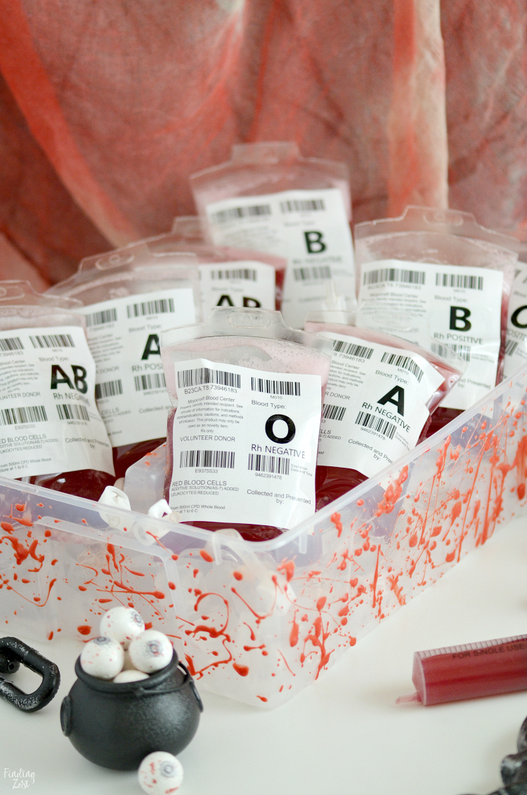 Blood Bag Drink: A Halloween Punch (Non-Alcoholic) + EASY Fake Blood ...