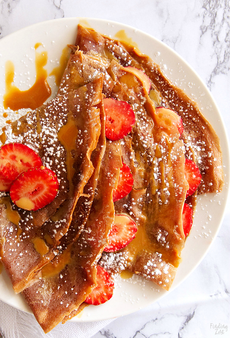 Chocolate Crepes with Strawberries