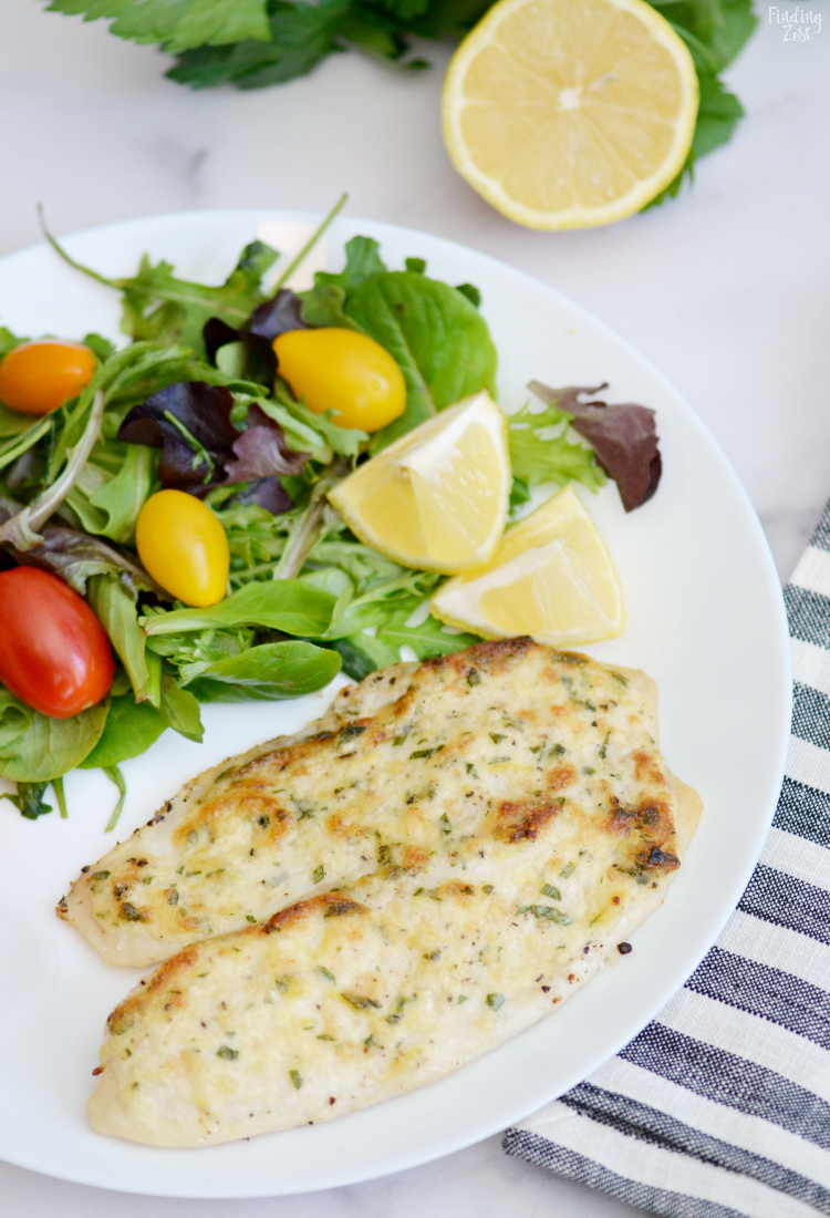 This is the best broiled tilapia recipe and all you need is 15 minutes to make it!  While this simple weeknight meal happens to be Whole30, Paleo and Low Carb diet approved, you'd never suspect it was healthy by the taste. Trust me, you'll love this flavorful low carb dinner idea.