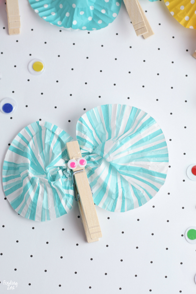 Butterfly Craft For Kids with Clothespins