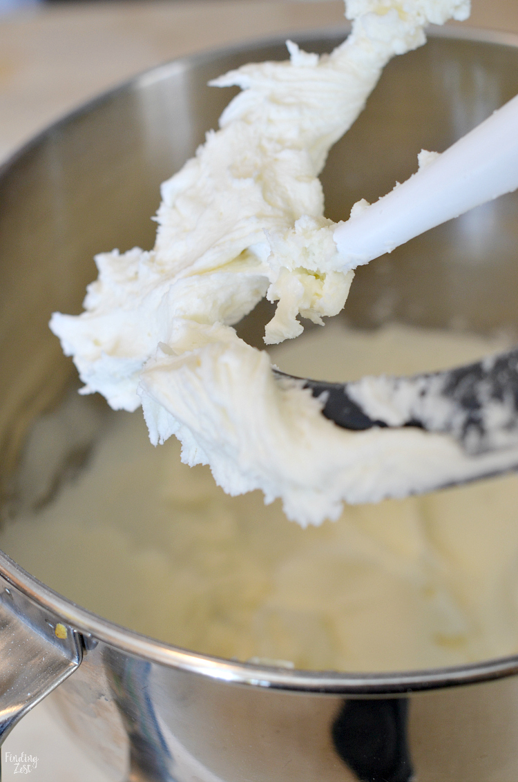 white cream cheese mints mixture
