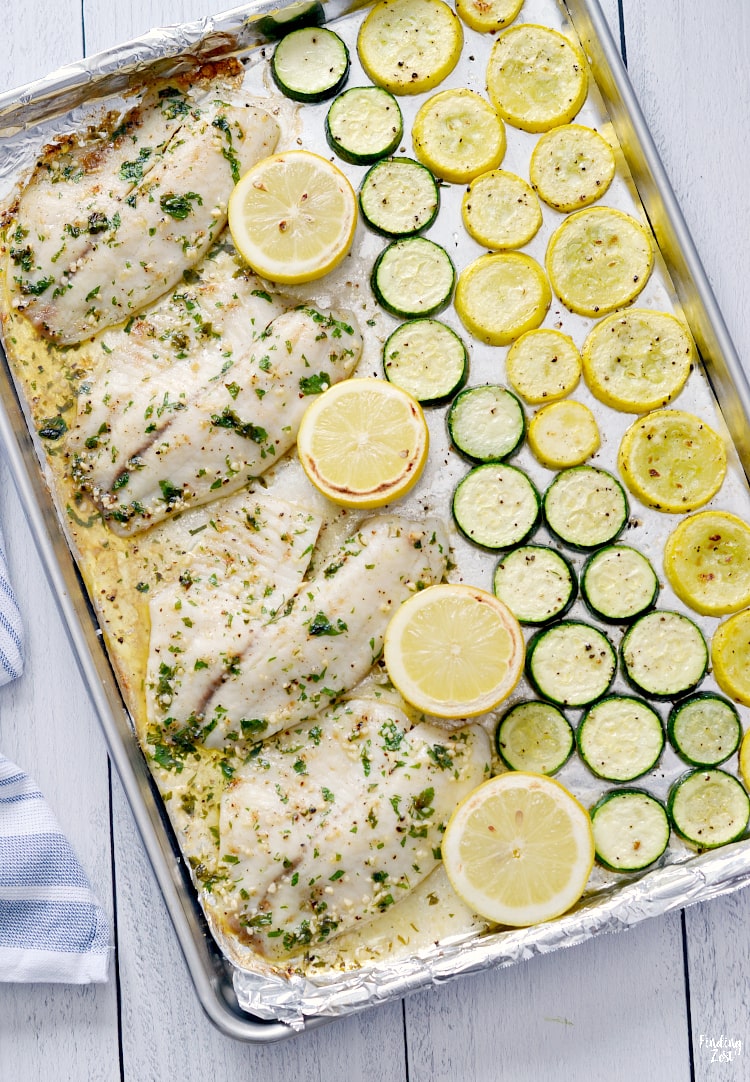 Garlic Tilapia Sheet Pan Meal: What I Eat in a Day