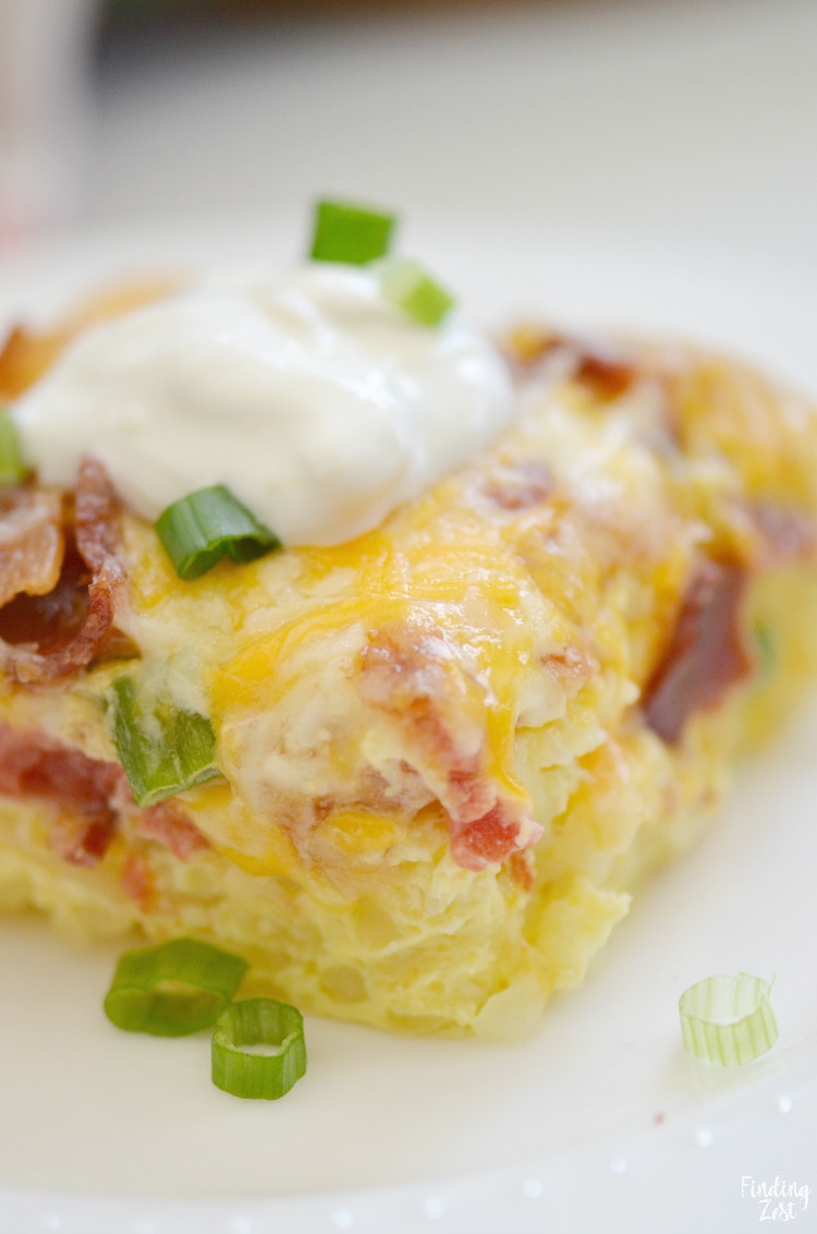 Hash Brown Egg Bake with Bacon