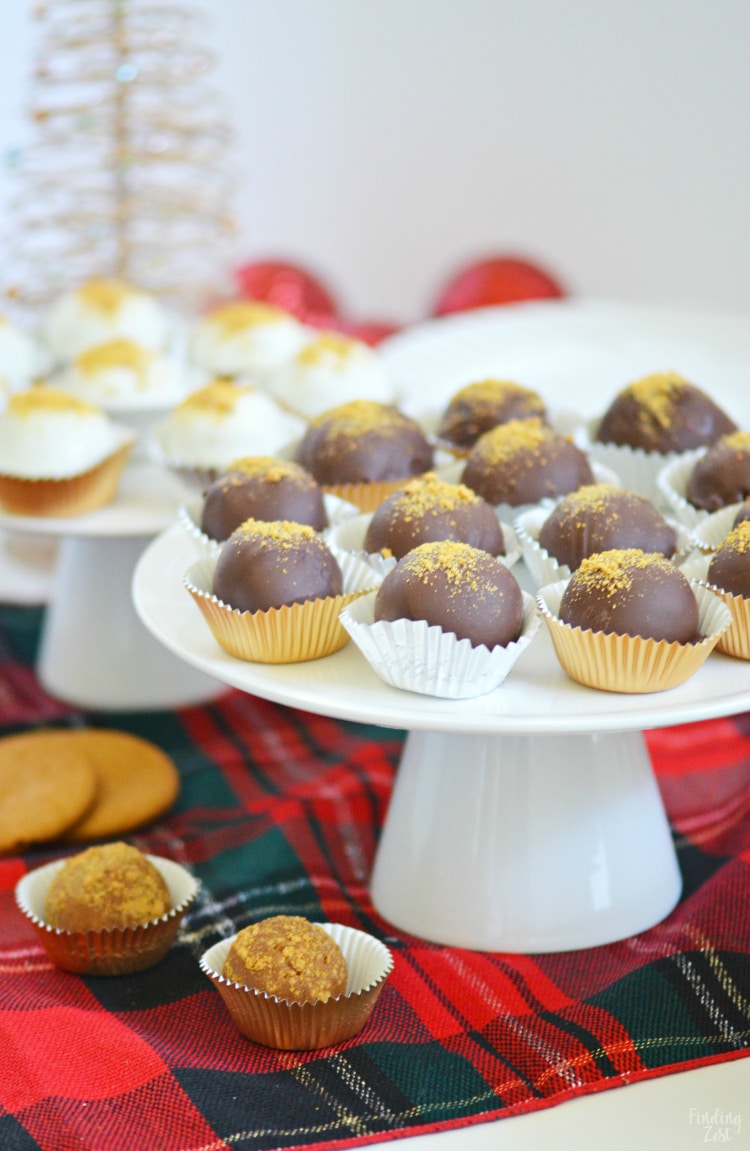 Gingerbread Cookie Truffles Ready to Be Served