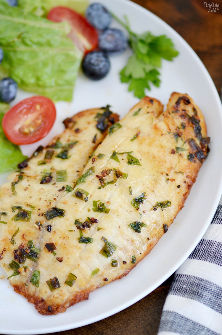 Air Fryer Tilapia with Herbs and Garlic - Finding Zest