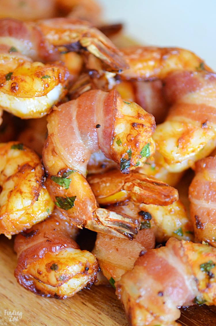 Carnivore recipes, Shrimp and bacon are a killer combination. Give this bacon wrapped shrimp appetizer a try in your air fryer for easy prep! No air fryer? No problem! Baking instructions are also included!