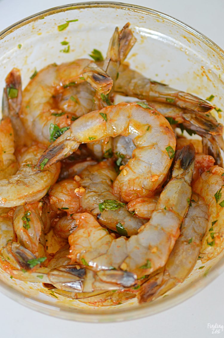 Seasoned shrimp for appetizer