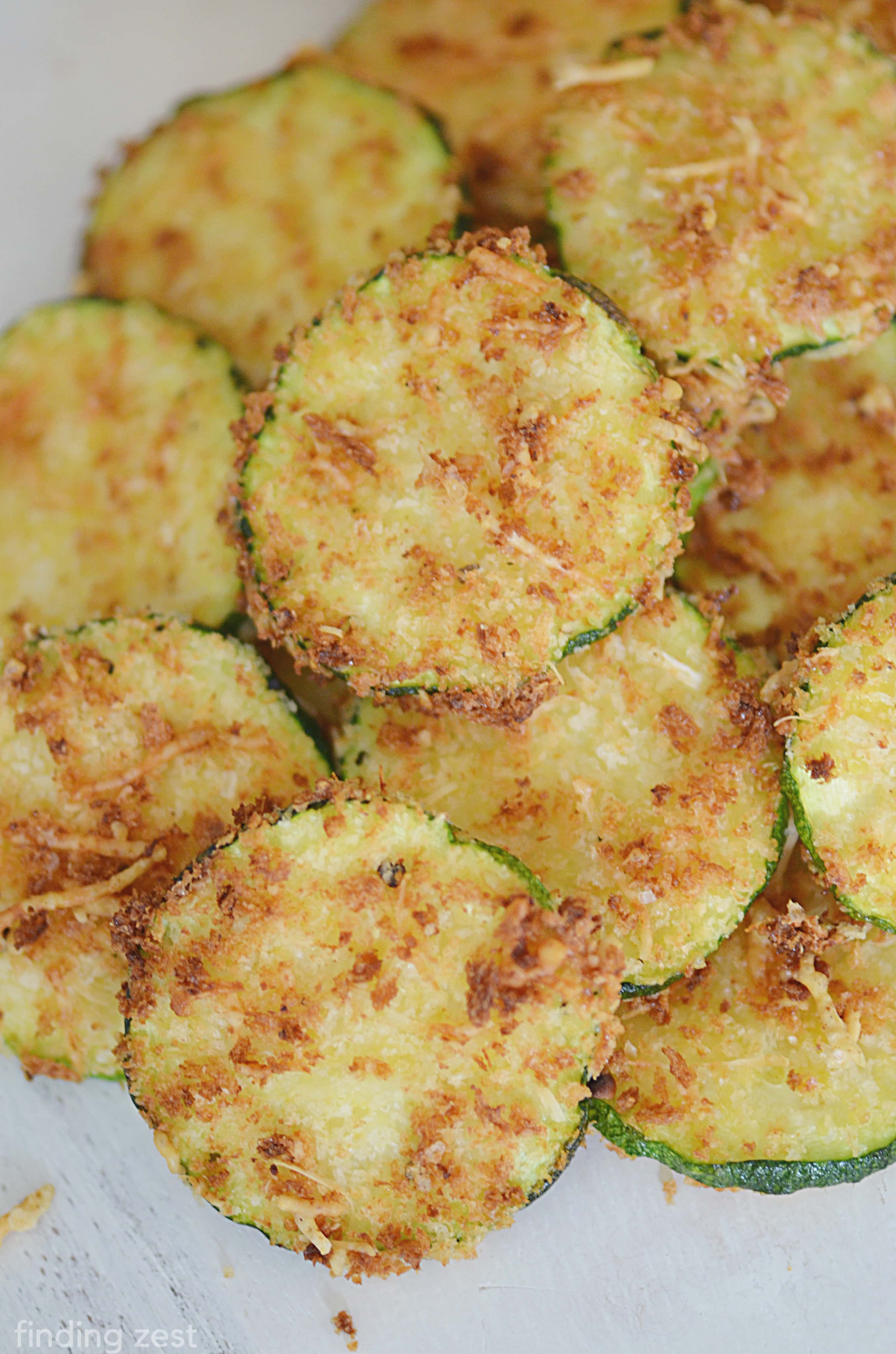 Air Fryer Zucchini Chips with Parmesan