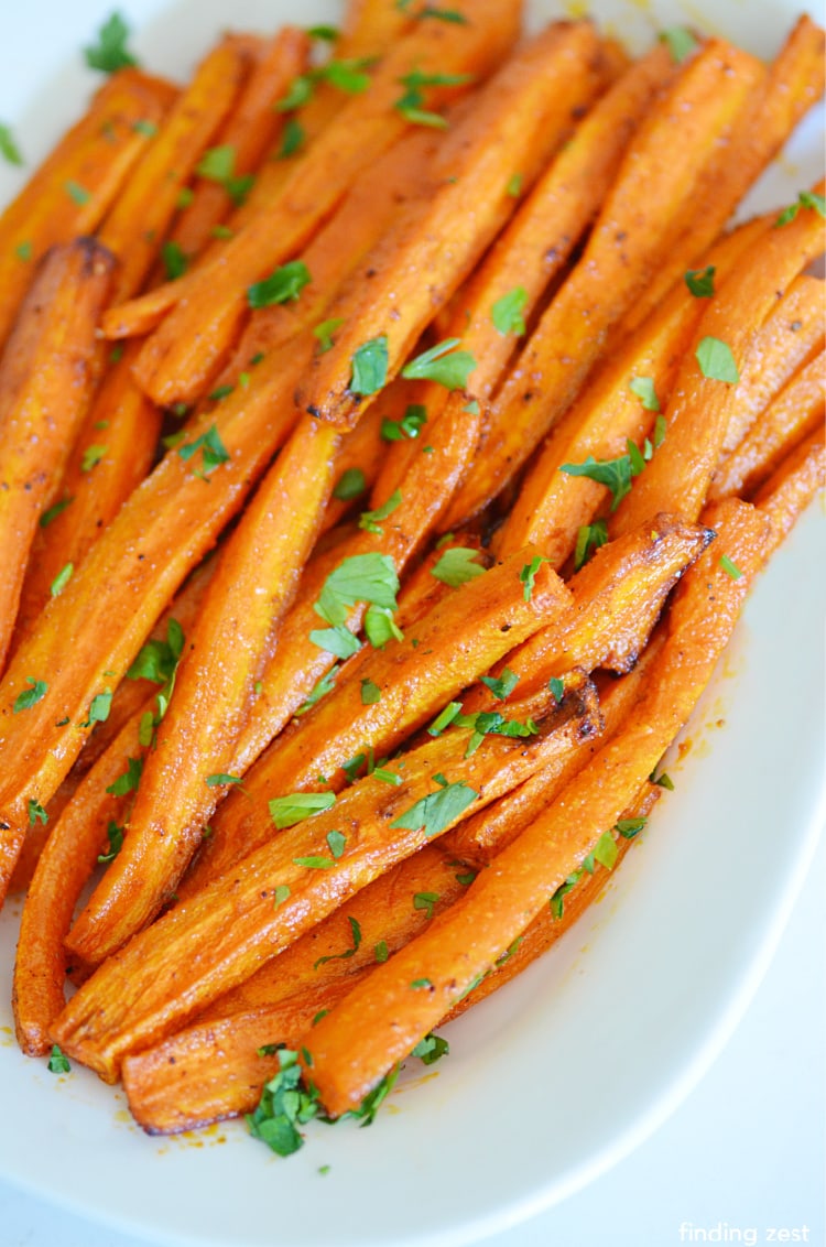 Air Fryer Roasted Carrots - Finding Zest