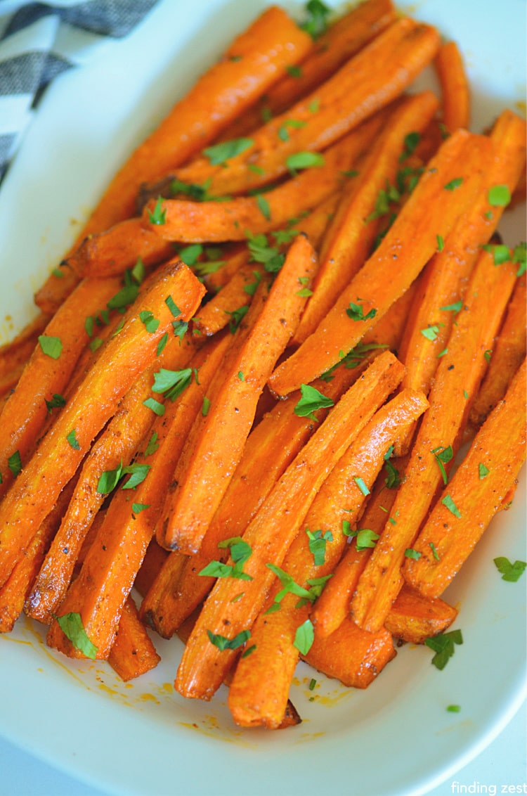 Air Fryer Roasted Carrots - Finding Zest