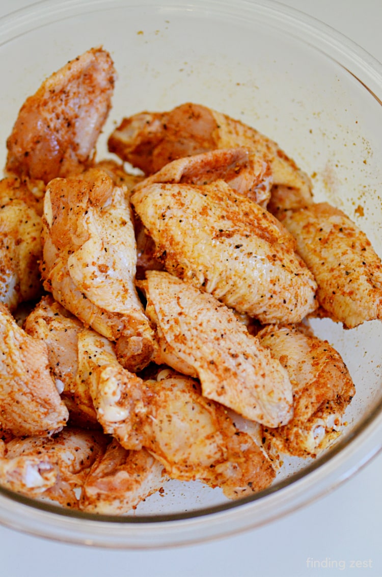 Chicken with with dry rub seasoning