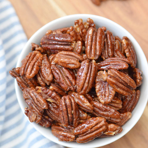 Honey Roasted Pecans with Cinnamon - Finding Zest