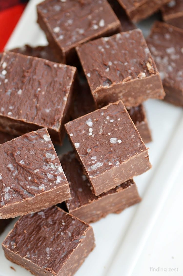 Dark Chocolate Fudge with Sea Salt