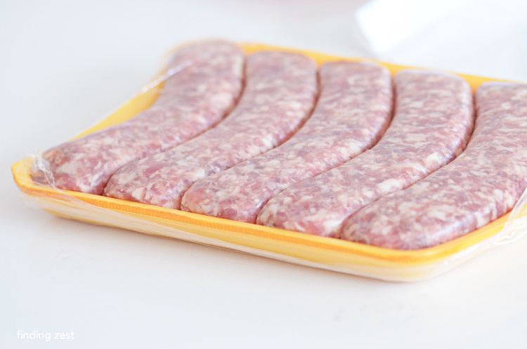 Johnsonville brats ready to be cooked in air fryer