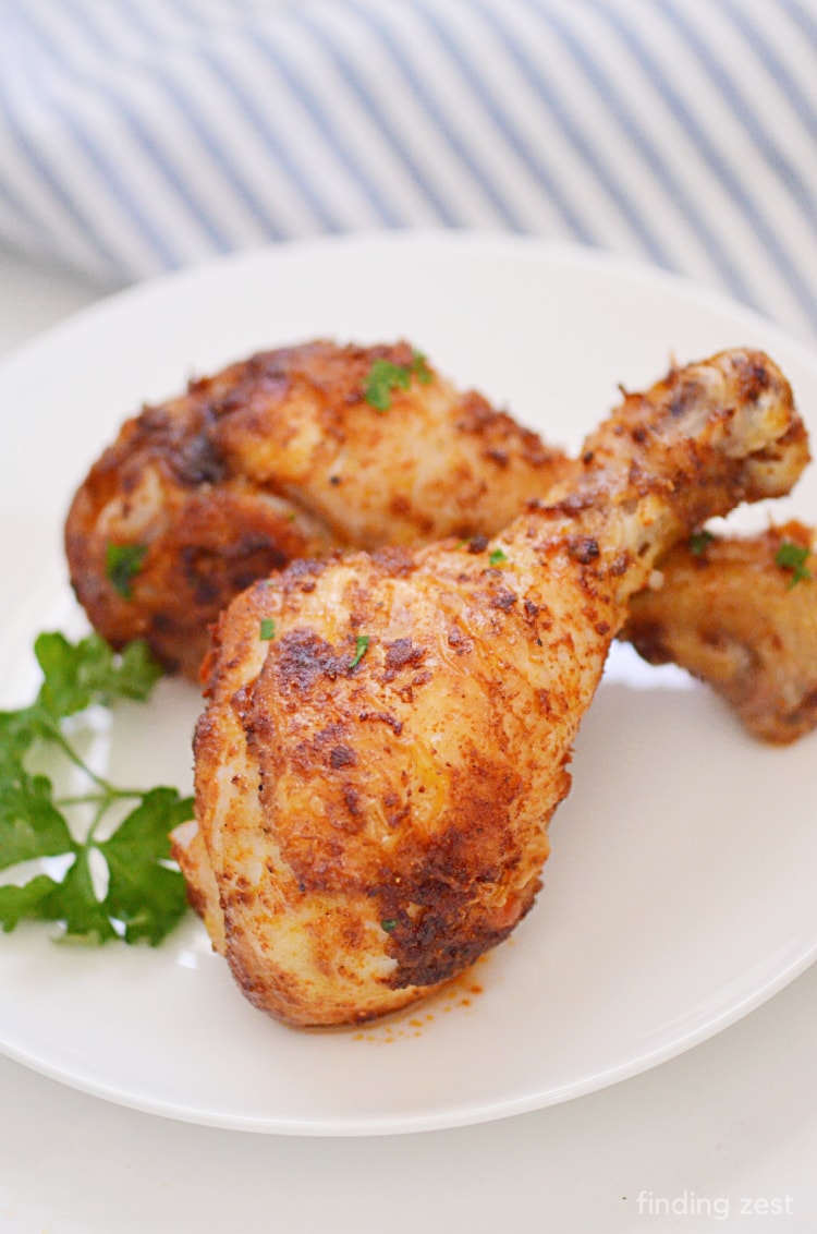 Crispy chicken legs from the air fryer