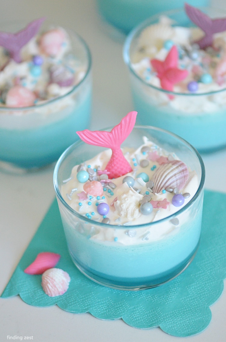 Mermaid Jello Cups: Fun Mermaid Party Idea