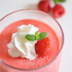 Ice Cream Jello recipe with fresh raspberries, whipped cream and mint garnish. This fluffy mousse is so versatile and easy!