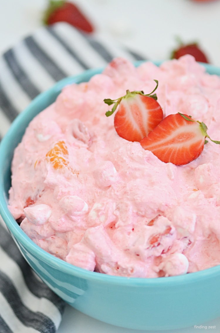 Strawberry Fluff (with Jello and Pineapple)