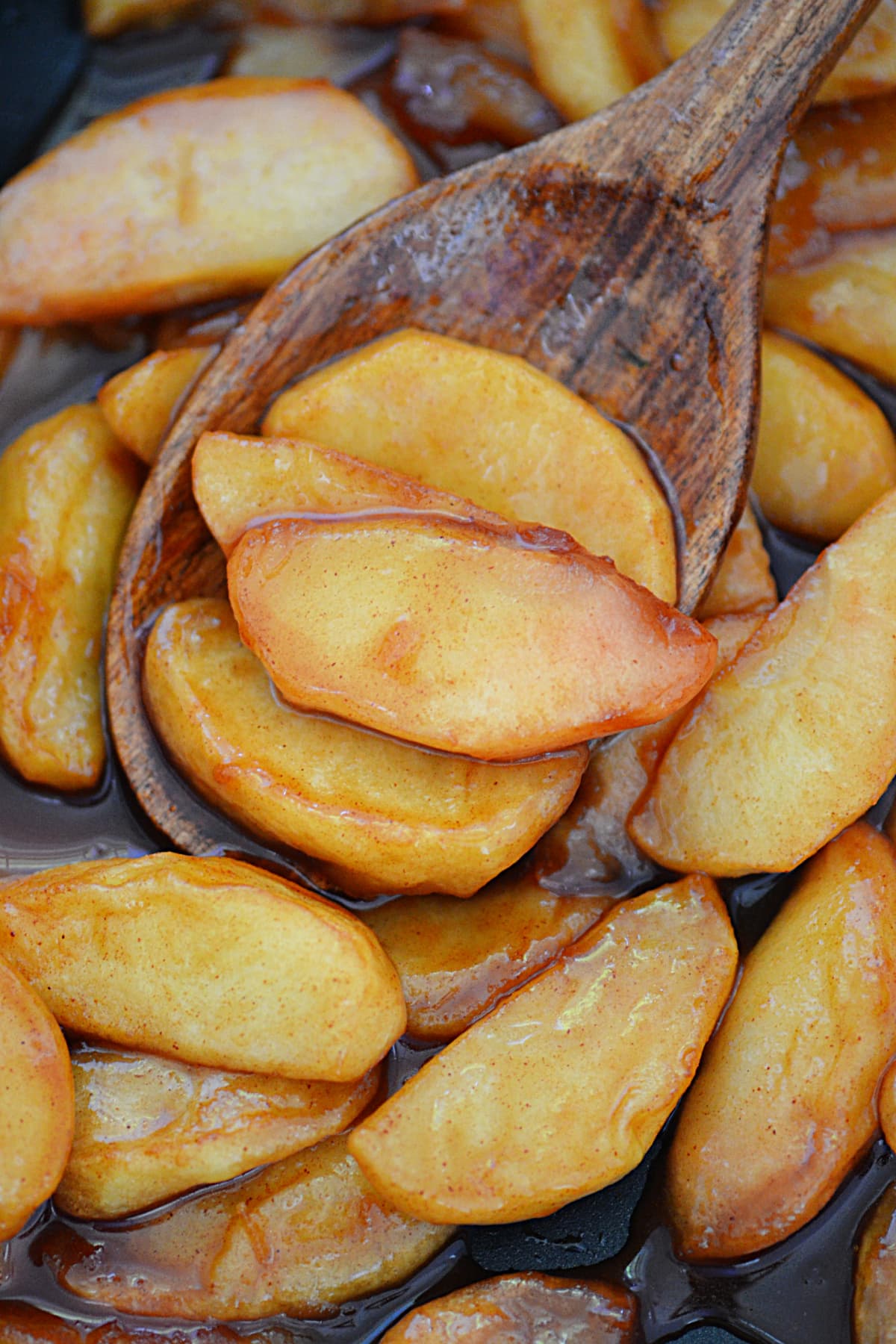 These fried apples are a delicious and easy way to use up leftover apples. Just a few simple ingredients including cinnamon, brown sugar, and butter can transform apple slices into a sweet and tasty treat. Perfect for breakfast, as a side dish or dessert!