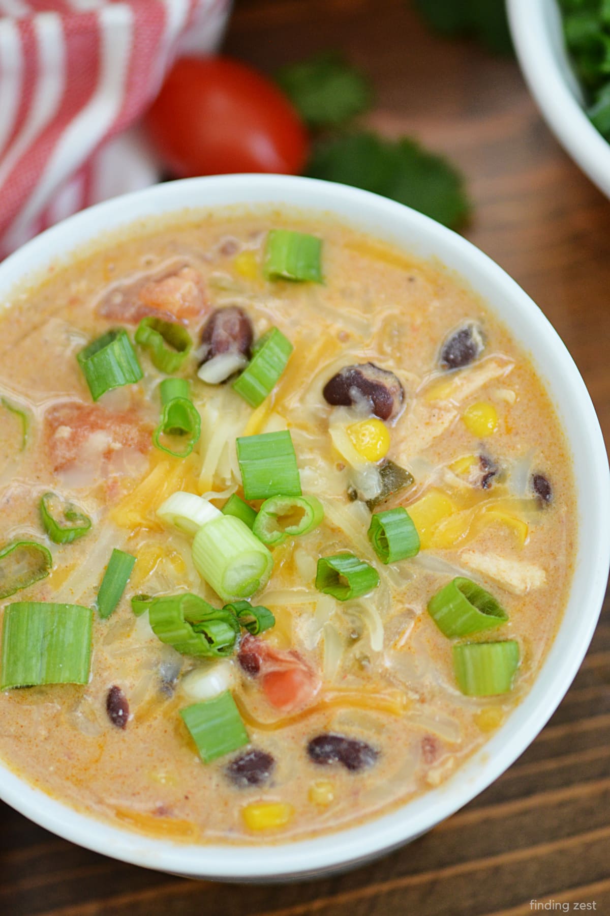 Enchilada soup is a hearty comfort food, perfect for warming up on a cool winter day. Top with your favorite enchilada toppings such as shredded cheese, sour cream and green onion for a great one-pot meal that the whole family will love!