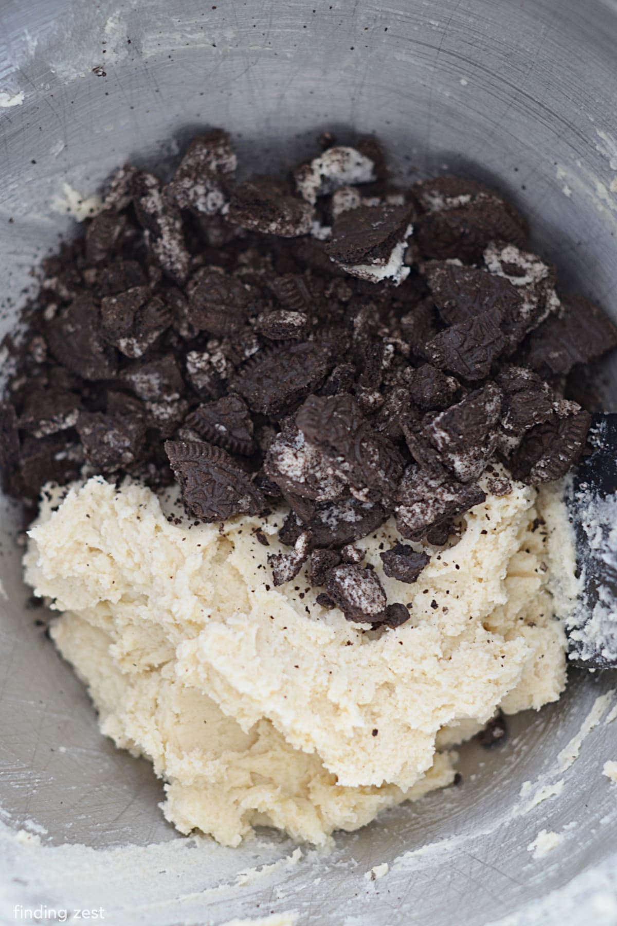 Oreos in cookie dough