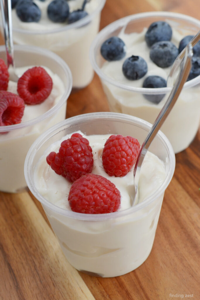 Mini Yogurt Parfaits with Greek Yogurt and fresh berries!