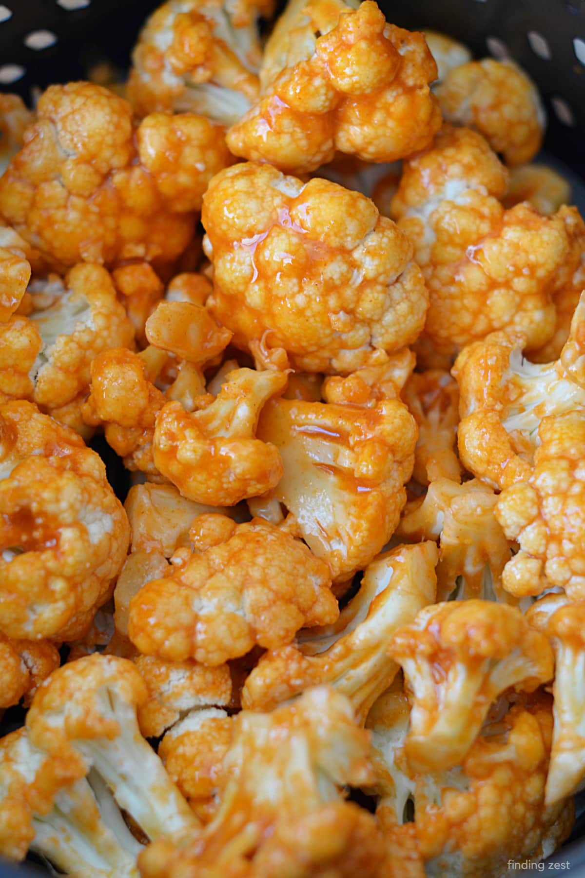 Buffalo cauliflower in an air fryer