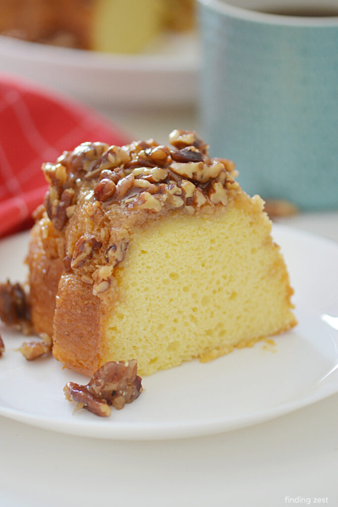 Pecan Upside Down Cake is the ultimate bundt cake recipe. So easy to make, it is ridiculously moist and full of flavor. Everyone will go nuts for the pecan topping!