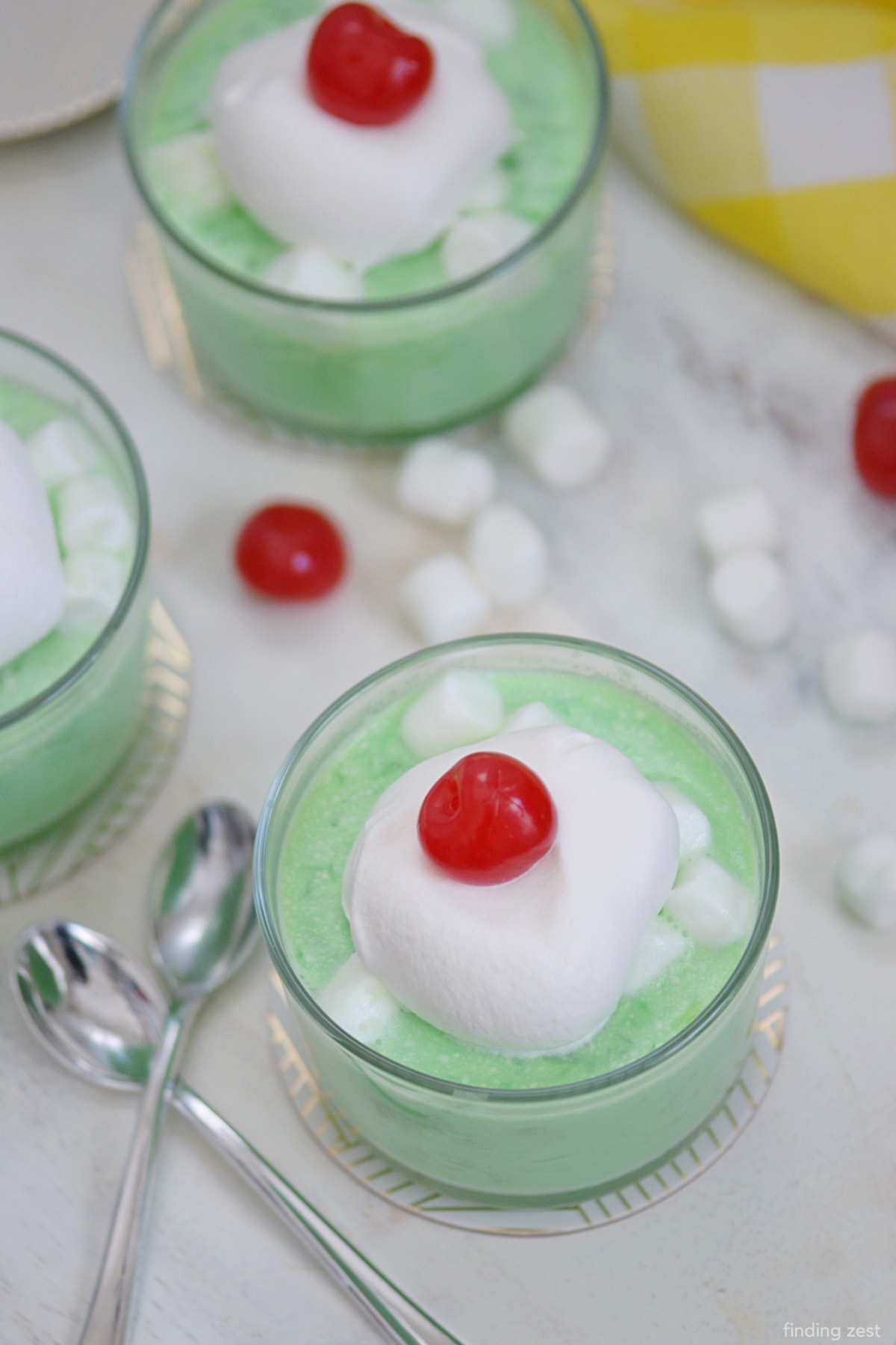 Lime jello marshmallow dessert
