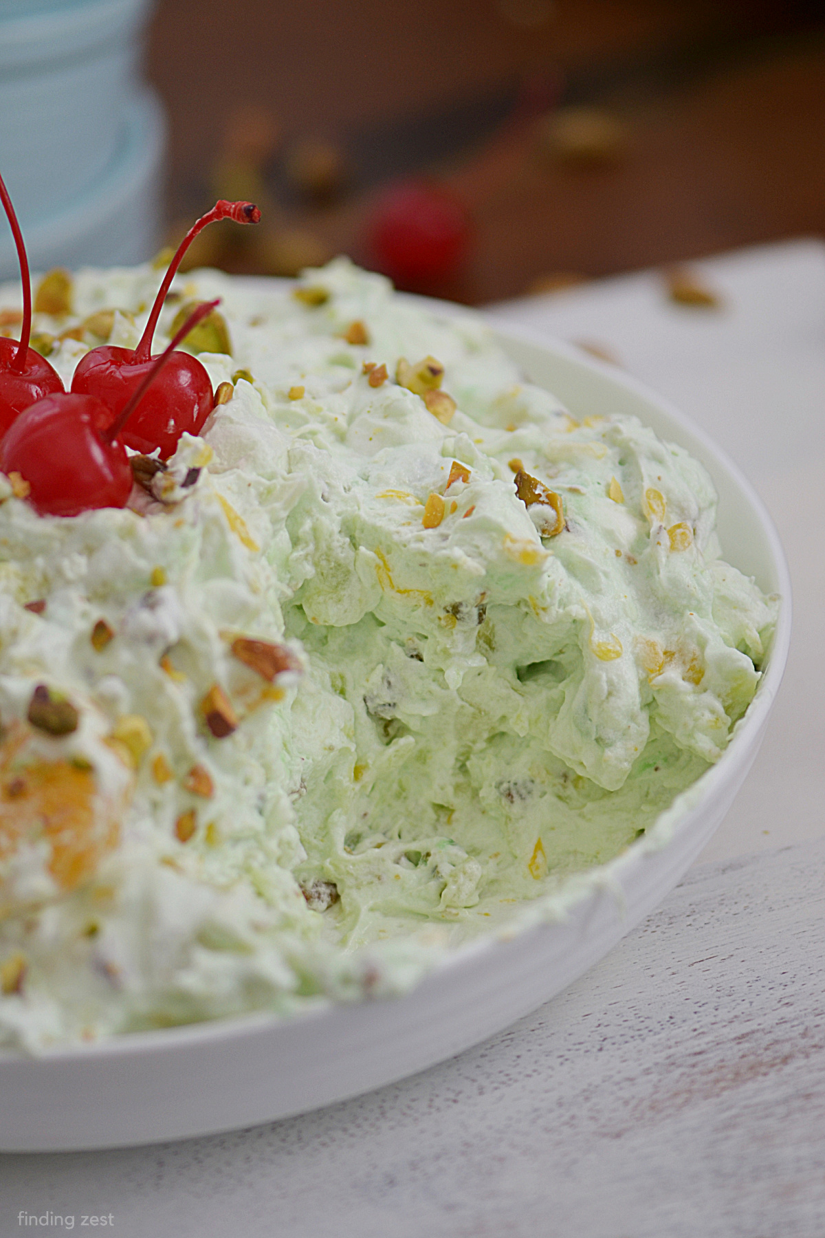Light and fluffy, this Pistachio Fluff Salad is the side dish or light dessert option for any holiday gathering, birthday celebration or potluck! Everyone will be going back for seconds for this classic recipe!