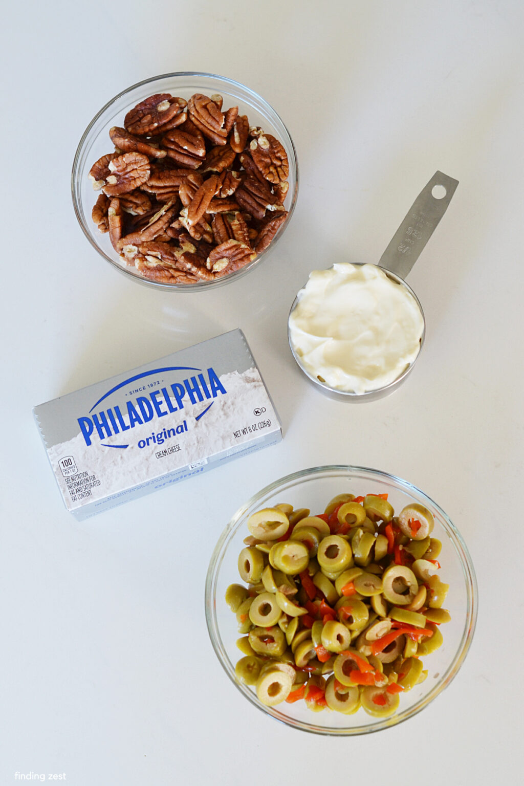 Olive Dip with Green Olives and Cream Cheese Finding Zest