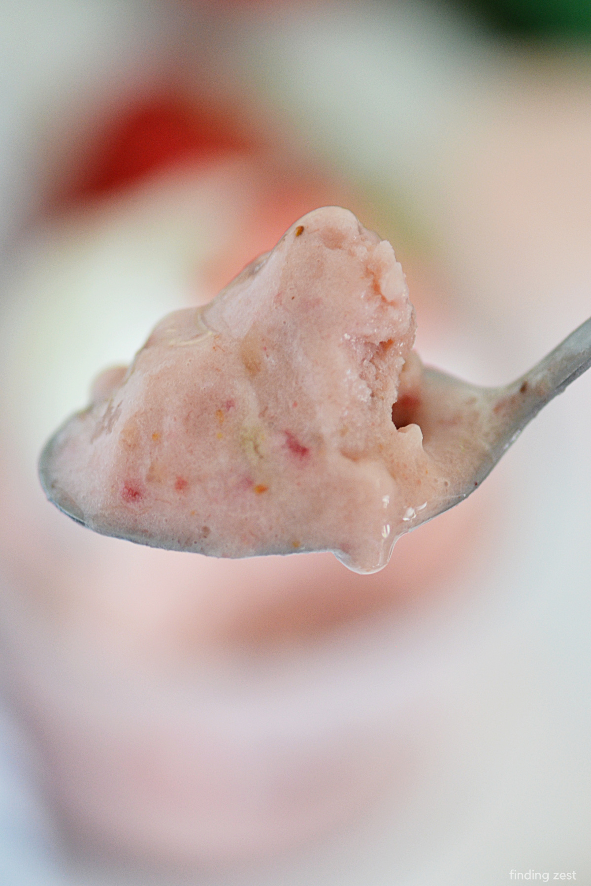 Creamy frozen greek yogurt with whey protein powder. A delicious and easy high protein dessert or snack option!