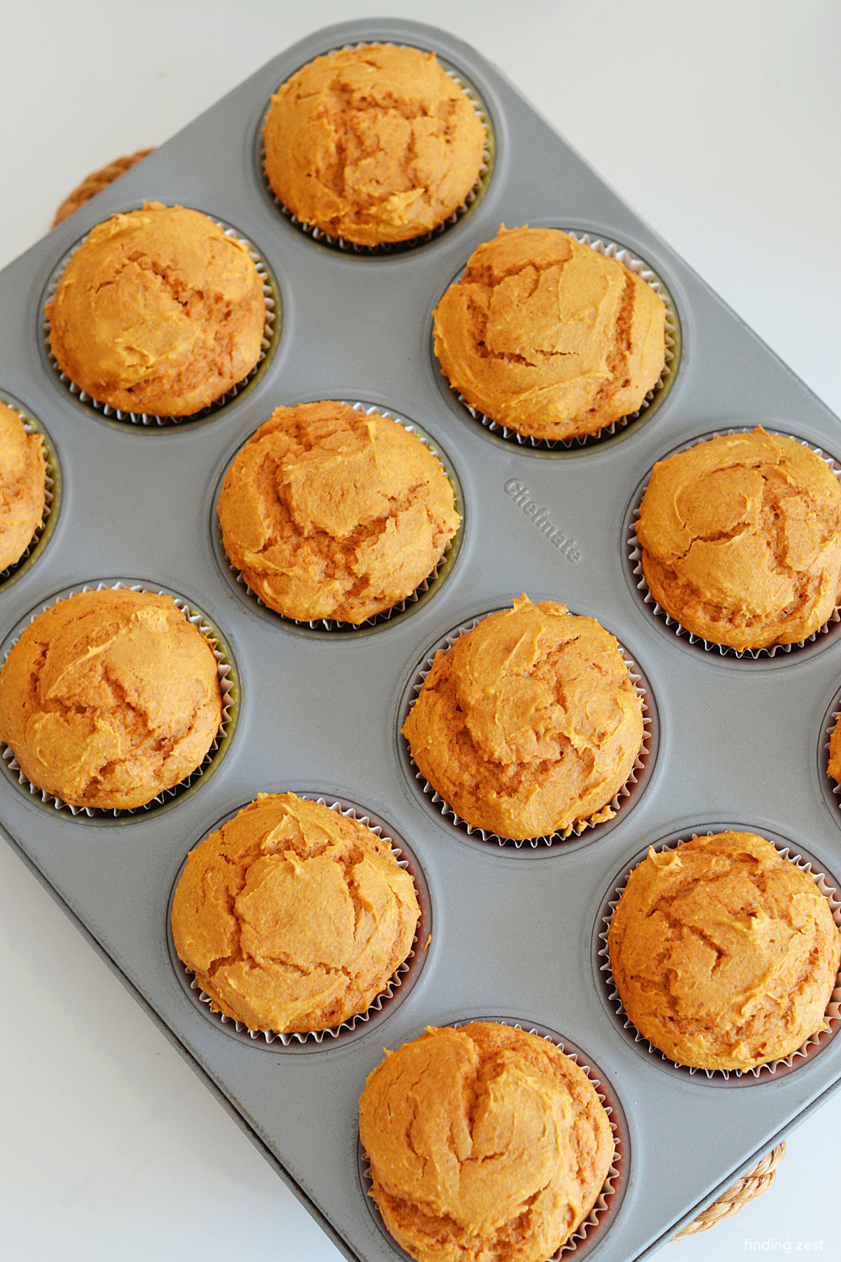 Make pumpkin muffins with a cake mix and discover how quick and easy it is to enjoy 3 ingredient pumpkin muffins anytime! No eggs, oil or dairy required to get moist and flavorful muffins!